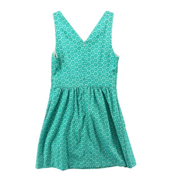 The Limited Mini Fit Flare Dress Green Lace Crochet Overlay Sleeveless Size 6 - Picture 2 of 10